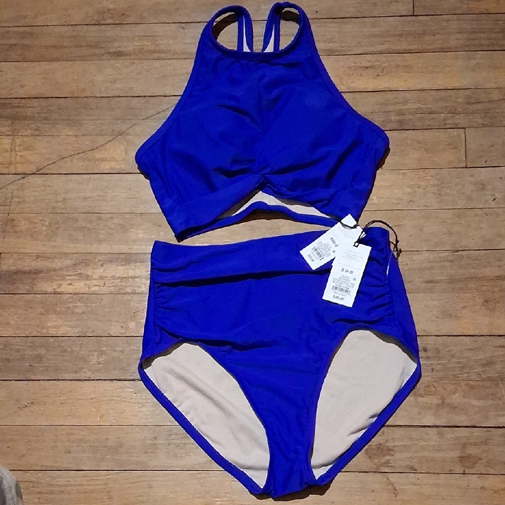 Xhilaration Electric Blue Two-Piece Swimsuit Set